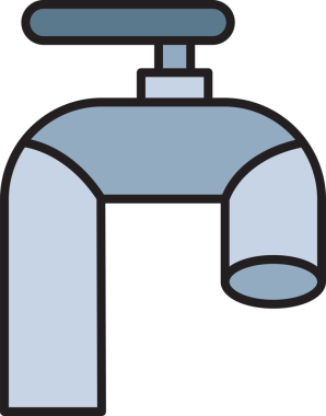 Valf Durdurma ve Boru Hattı Simgesi