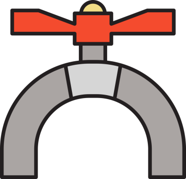 Valf Durdurma ve Boru Hattı Simgesi