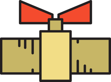 Valf Durdurma ve Boru Hattı Simgesi