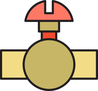 Valf Durdurma ve Boru Hattı Simgesi