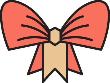 Pembe Dekoratif Papyon Çizimi