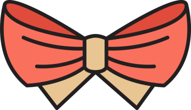 Pembe Dekoratif Papyon Çizimi