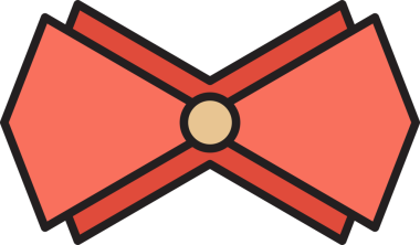 Pembe Dekoratif Papyon Çizimi