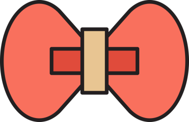 Pembe Dekoratif Papyon Çizimi