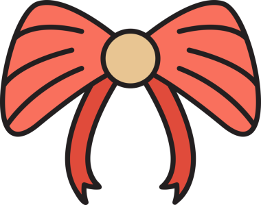 Pembe Dekoratif Papyon Çizimi