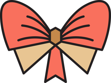 Pembe Dekoratif Papyon Çizimi