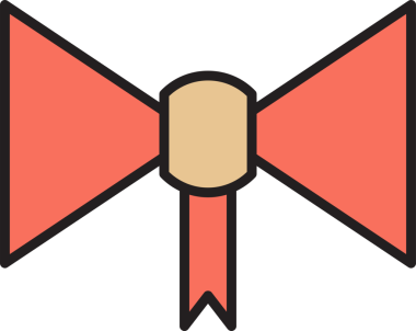 Pembe Dekoratif Papyon Çizimi