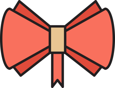 Pembe Dekoratif Papyon Çizimi