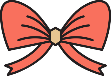 Pembe Dekoratif Papyon Çizimi