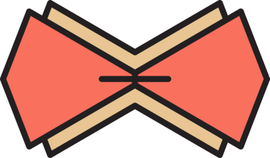 Pembe Dekoratif Papyon Çizimi