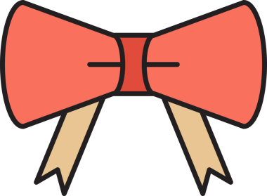 Pembe Dekoratif Papyon Çizimi