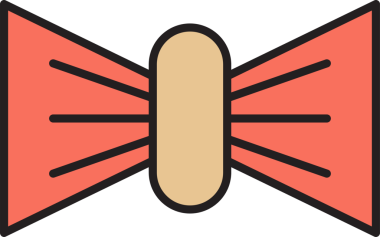 Pembe Dekoratif Papyon Çizimi