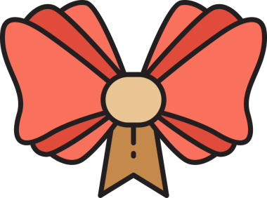 Pembe Dekoratif Papyon Çizimi