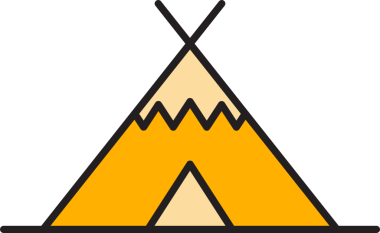 Kamp Çadırı Simgesi İllüstrasyonu