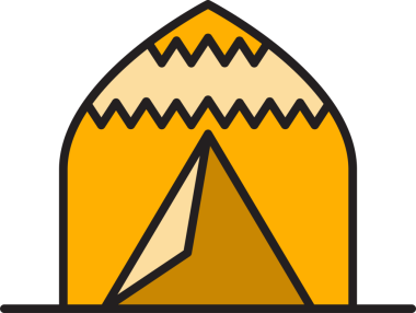 Kamp Çadırı Simgesi İllüstrasyonu