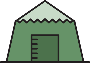 Kamp Çadırı Simgesi İllüstrasyonu