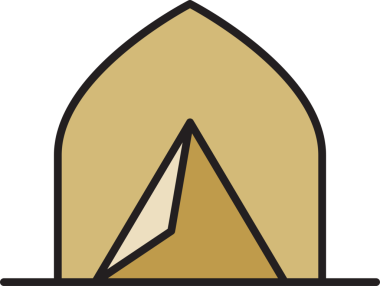 Kamp Çadırı Simgesi İllüstrasyonu