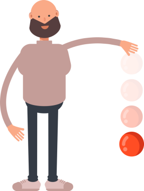 Sakallı Adam Karakteri Top Fırlatma