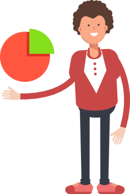 Kıvırcık saçlı adam karakteri Çizgi film İllüstrasyonu