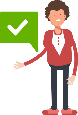 Kıvırcık saçlı adam karakteri Çizgi film İllüstrasyonu