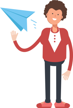 Kıvırcık saçlı adam karakteri Çizgi film İllüstrasyonu