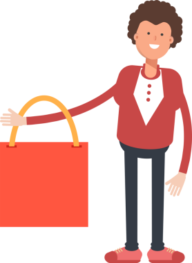 Kıvırcık saçlı adam karakteri Çizgi film İllüstrasyonu