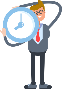 Ofis İşçisi Karakteri Tutma Saati