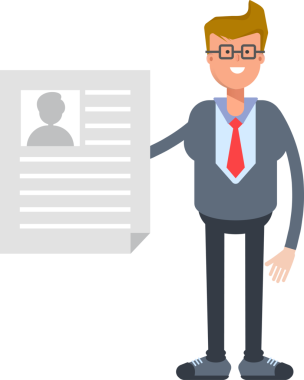 Ofis İşçisi Karakteri İş Bulma Uygulaması Belgesi