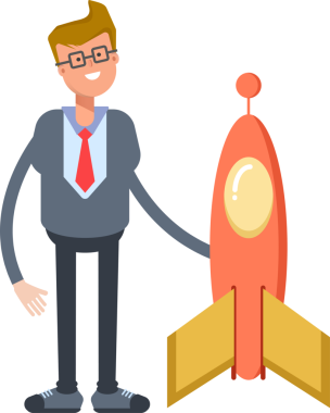 Ofis İşçisi Karakteri ve Roketi