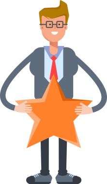 Ofis İşçisi Karakteri Tutucu Yıldızı