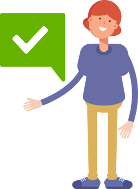 Kadın Karakteri Çizgi Film İllüstrasyonu