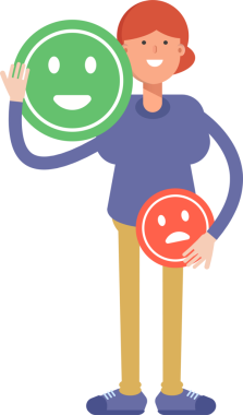 Kadın Karakteri Çizgi Film İllüstrasyonu