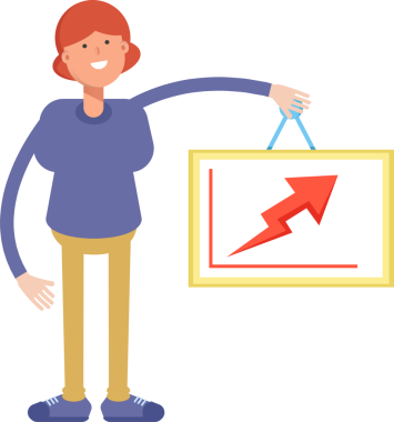 Kadın Karakteri Çizgi Film İllüstrasyonu