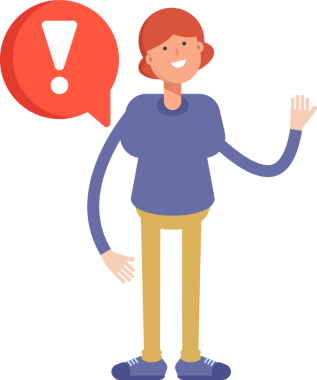 Kadın Karakteri Çizgi Film İllüstrasyonu