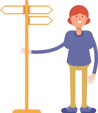 Kadın Karakteri Çizgi Film İllüstrasyonu