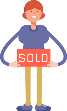 Kadın Karakteri Çizgi Film İllüstrasyonu