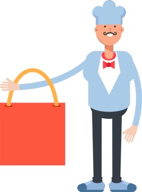 Garson Karakteri Alışveriş Çantası