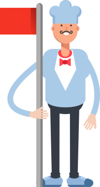 Garson Karakteri Bayrak Direğini Tutuyor