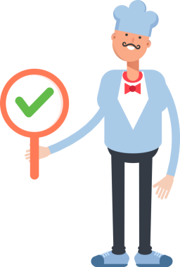 Garson Karakteri Deneme İşareti Gösteriliyor