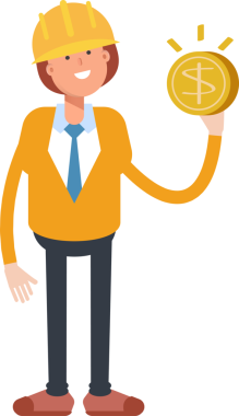 Kadın Mühendis Karakteri Doları Tutuyor