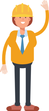 Kadın Mühendis Karakteri El İllüstrasyonu