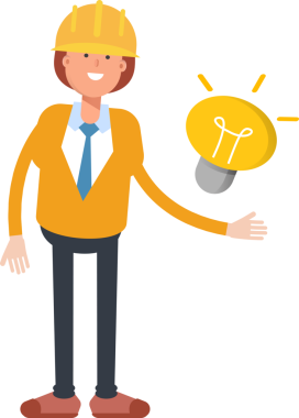 Kadın Mühendis Karakteri ve Ampul