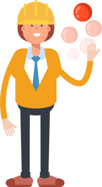 Kadın Mühendis Karakteri Top Oynuyor