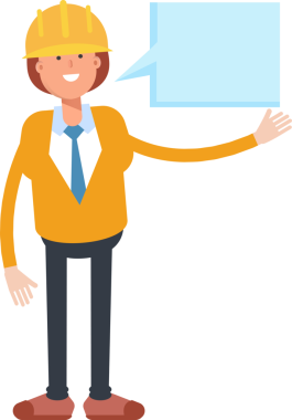 Kadın Mühendis Karakteri ve Konuşma Baloncuğu