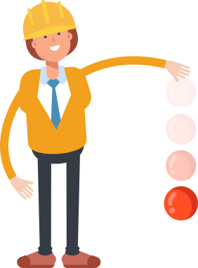 Kadın Mühendis Karakteri Atış Topu