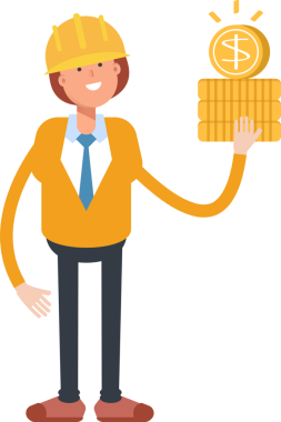 Kadın Mühendis Karakteri Dolar Tutuyor