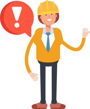 Kadın Mühendis Karakteri ve Hata İşareti