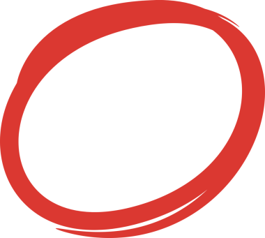 Kırmızı El Çember İşaretleyici İllüstrasyonu