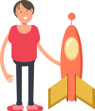 Çocuk karakter karikatür çizimi