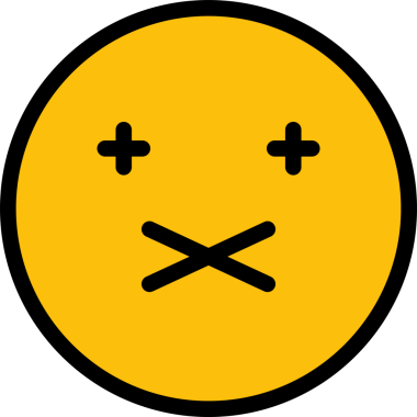 Dilsiz Yüz Emoji İllüstrasyonu